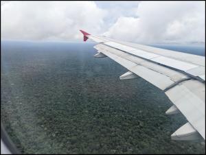 Anflug über dem Regenwald / Fly over the rainforest