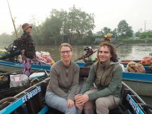 Erster Stopp der Flussfahrt: ein Floating Market